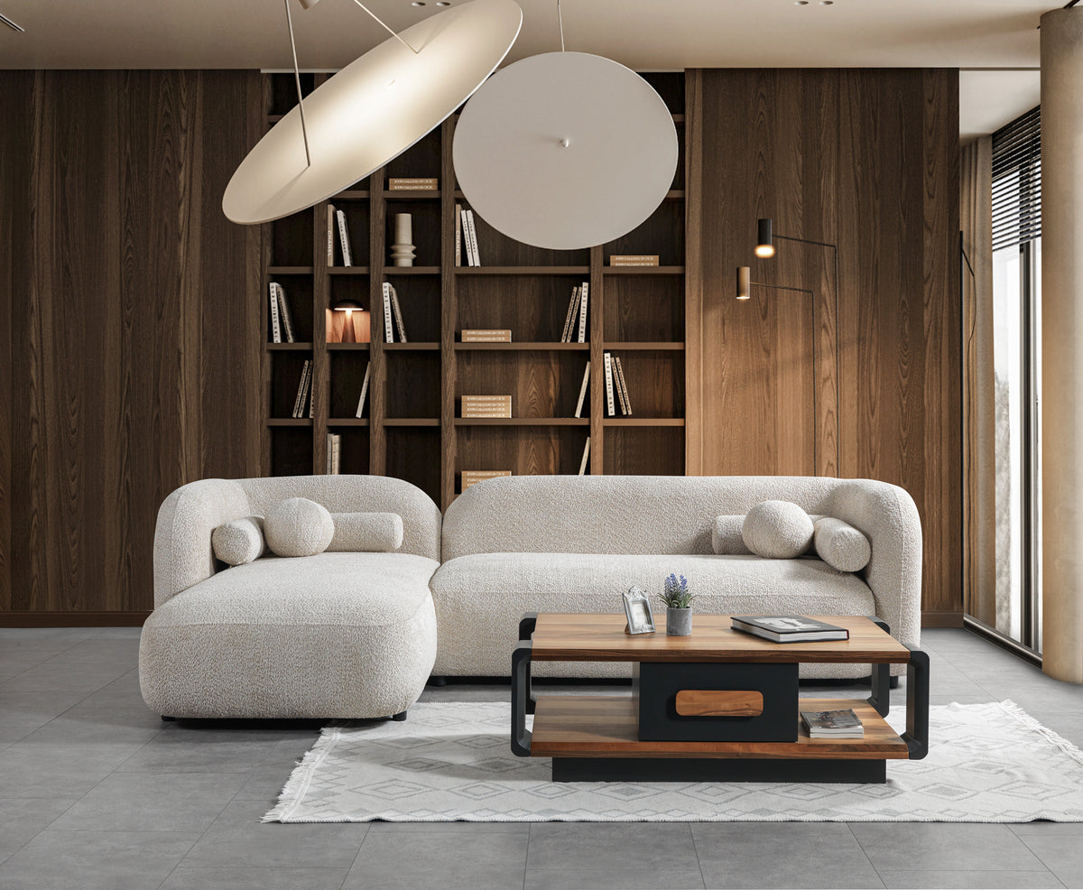 Hanna Sand Boucle LAF 110" Sectional