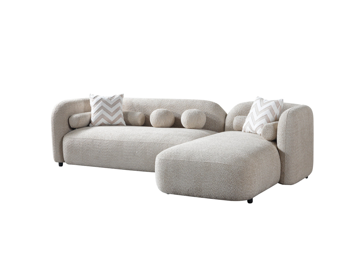 Hanna Sand Boucle RAF 110" Sectional