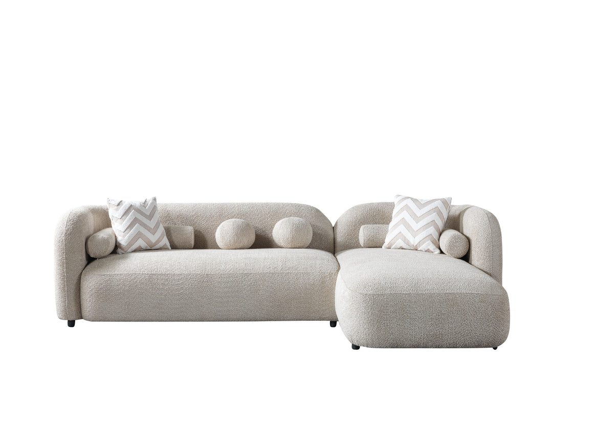 Hanna Sand Boucle RAF 110" Sectional