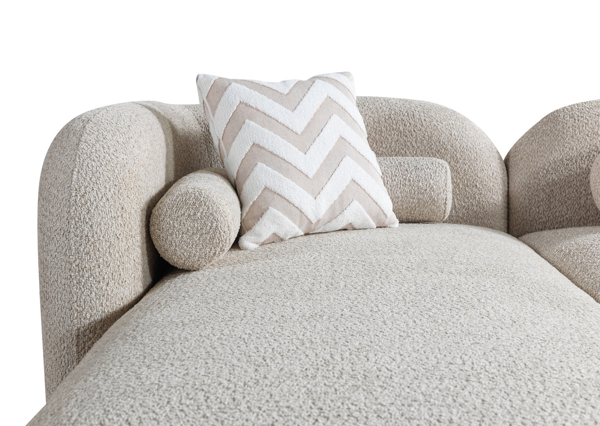 Hanna Sand Boucle LAF 110" Sectional