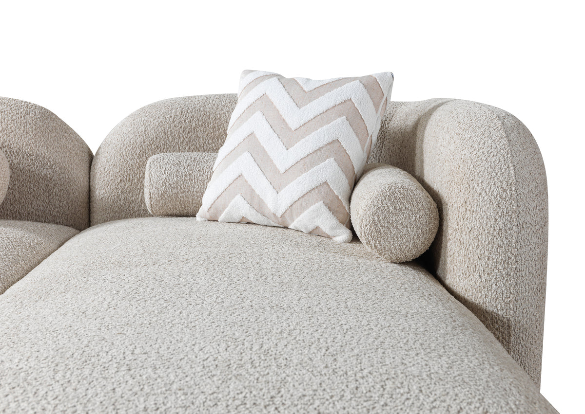 Hanna Sand Boucle RAF 110" Sectional