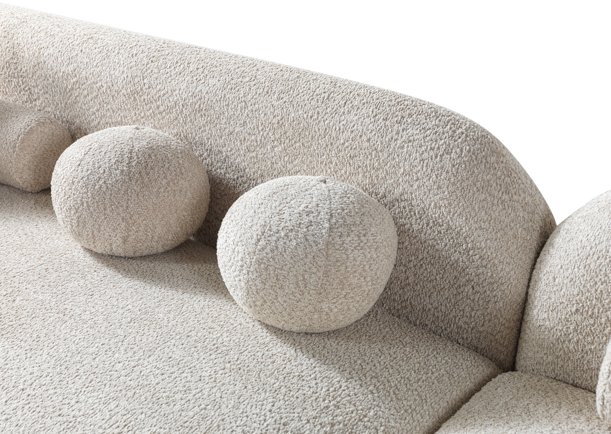 Hanna Sand Boucle RAF 110" Sectional