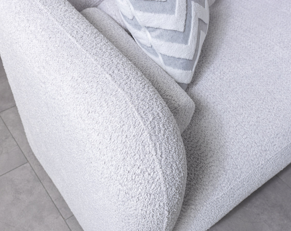 Hanna Gray Boucle RAF 110" Sectional