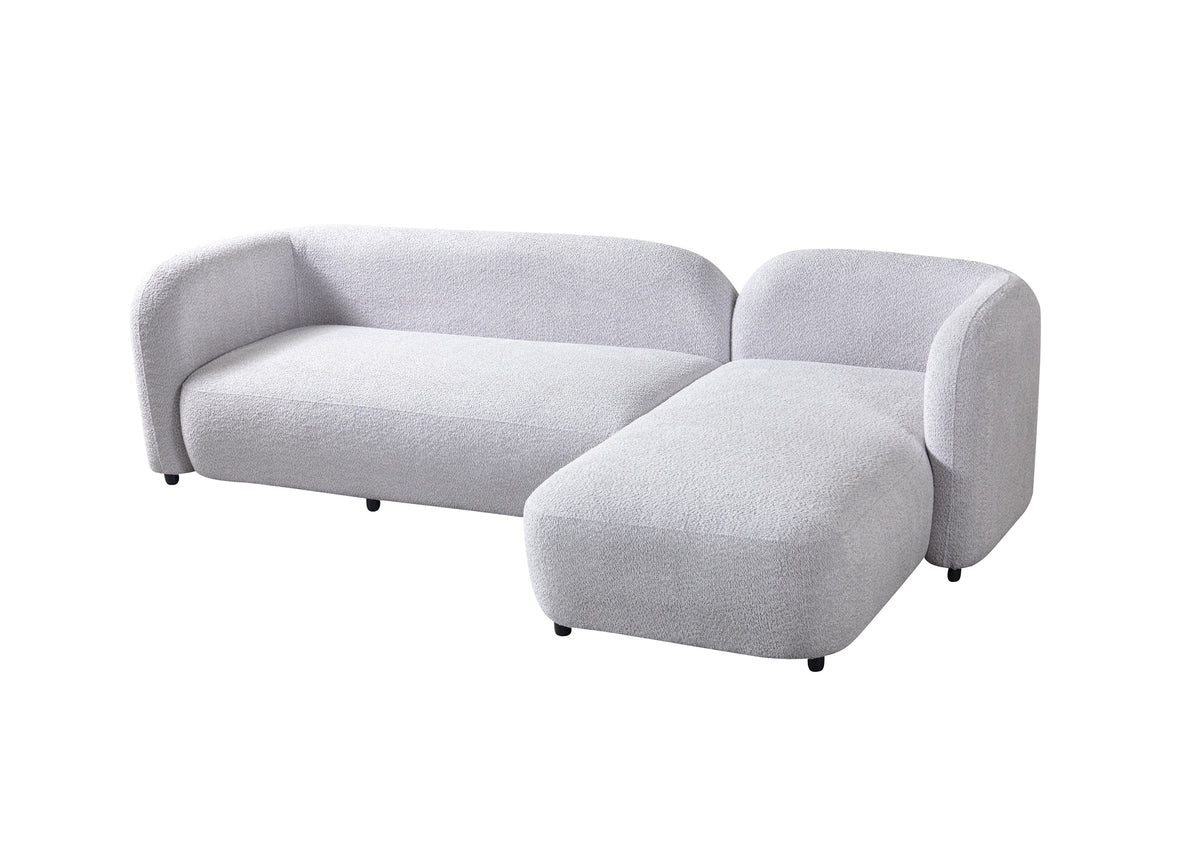 Hanna Gray Boucle RAF 110" Sectional