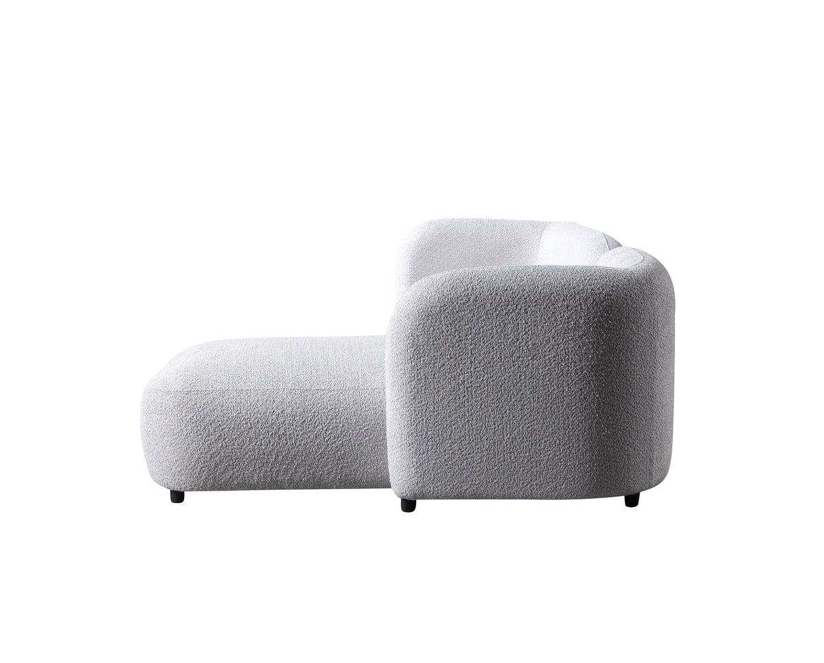 Hanna Gray Boucle RAF 110" Sectional