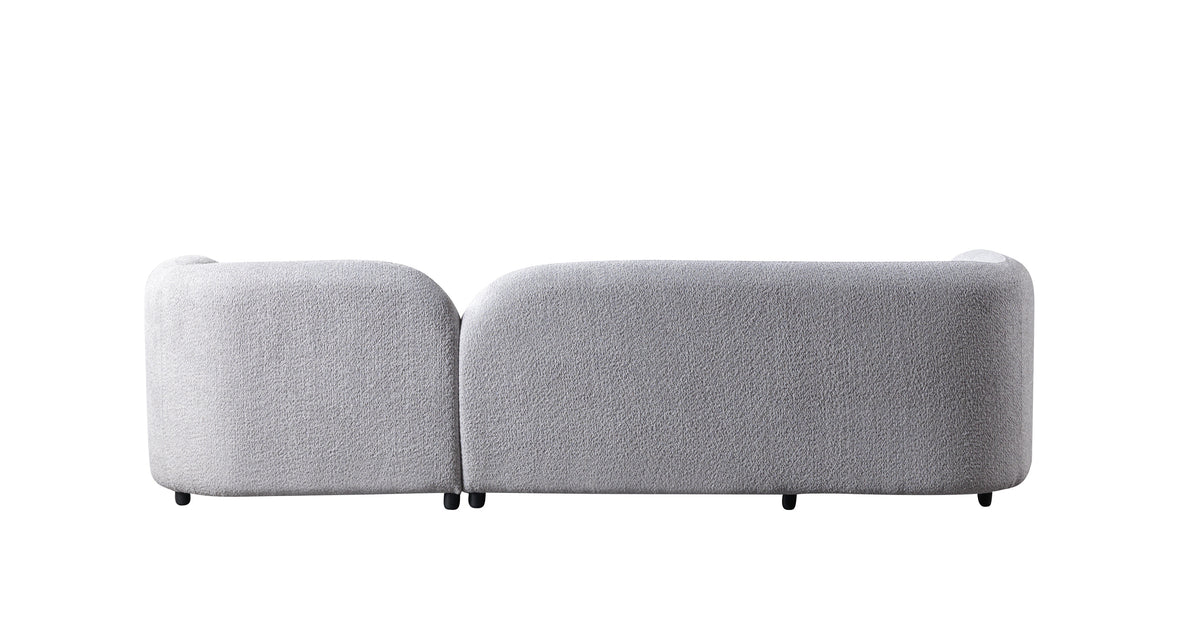 Hanna Gray Boucle RAF 110" Sectional