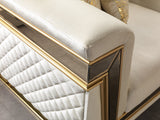 Belly Ivory Velvet Sofa 92" & Loveseat 76"