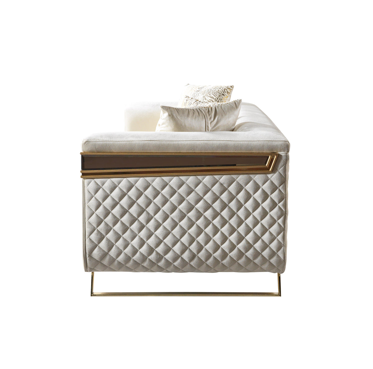 Belly Ivory Velvet Sofa 92" & Loveseat 76"