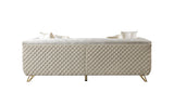 Belly Ivory Velvet Sofa 92" & Loveseat 76"