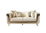 Belly Ivory Velvet Sofa 92" & Loveseat 76"