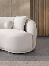 Emily Ivory Velvet Sofa 91"