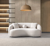 Emily Ivory Velvet Sofa 91" & Loveseat 81"