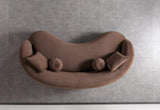 Emily Coffee Velvet Sofa 91"