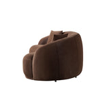 Emily Coffee Velvet Sofa 91"