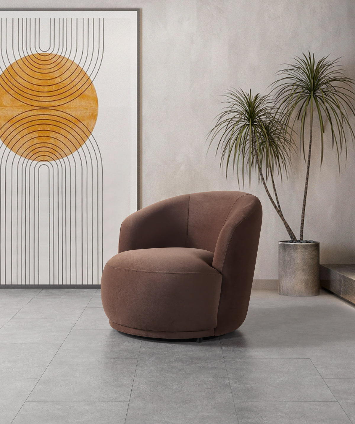 Emily Coffee Velvet Sofa 91" & Loveseat 81"