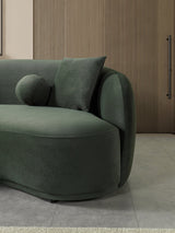 Emily Green Velvet Loveseat 81"