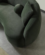 Emily Green Velvet Loveseat 81"