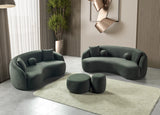 Emily Green Velvet Loveseat 81"