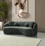 Emily Green Velvet Sofa 91"