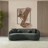 Emily Green Velvet Sofa 91" & Loveseat 81"