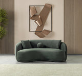 Emily Green Velvet Loveseat 81"