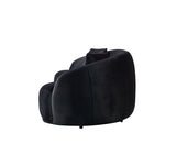 Emily Black Velvet Sofa 91"