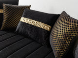Carlina Black Velvet Sofa & Loveseat view 12