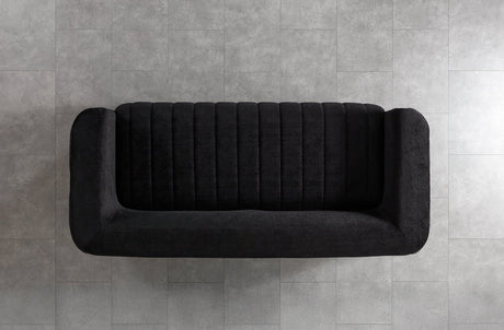 Carlina Black Velvet Sofa & Loveseat view 17