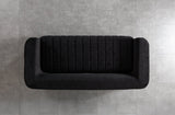Carlina Black Velvet Sofa view 6