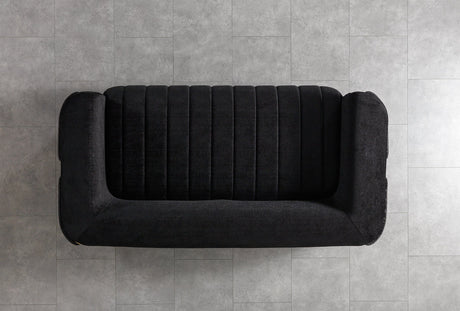 Carlina Black Velvet Sofa & Loveseat view 19
