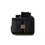 Carlina Black Velvet Sofa & Loveseat view 15