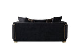 Carlina Black Velvet Sofa & Loveseat view 14