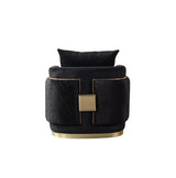 Carlina Black Velvet Chair view 6