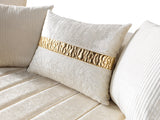Carlina Ivory Velvet Sofa & Loveseat view 12