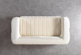 Carlina Ivory Velvet Sofa & Loveseat view 16