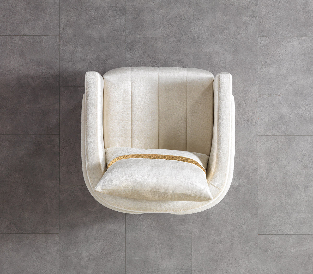 Carlina Ivory Velvet Sofa & Loveseat view 23