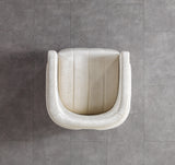 Carlina Ivory Velvet Chair view 8
