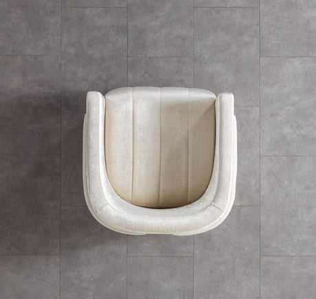 Carlina Ivory Velvet Chair view 8