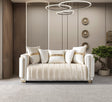 Carlina Ivory Velvet Loveseat 77" from Ella Furniture