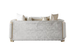 Carlina Ivory Velvet Sofa & Loveseat view 18