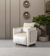 Carlina Ivory Velvet Sofa & Loveseat view 20