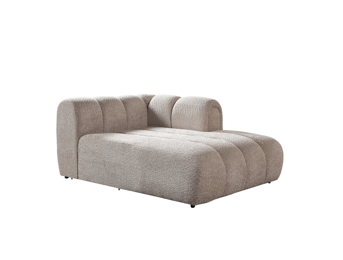 Lis Sand Boucle Double Chaise 147" Sectional view 21
