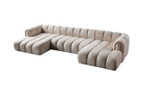Lis Sand Boucle Double Chaise 147" Sectional view 14