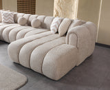 Lis Sand Boucle Double Chaise 147" Sectional view 6