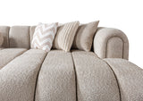 Lis Sand Boucle Double Chaise 147" Sectional view 8