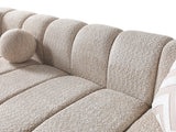 Lis Sand Boucle Double Chaise 147" Sectional view 9