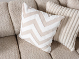 Lis Sand Boucle Double Chaise 147" Sectional view 12