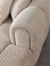 Lis Sand Boucle Double Chaise 147" Sectional view 11
