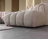 Lis Sand Boucle Double Chaise 147" Sectional view 10
