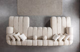 Lis Sand Boucle Double Chaise 147" Sectional view 4